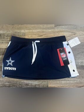 NFL women’s  Navy Athletic Shorts with White Drawstring Dallas Cowboys New NWT